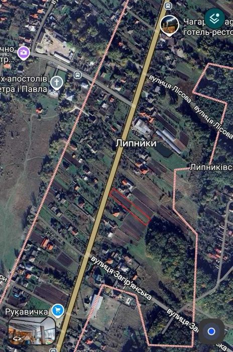 Земельна ділянка біля Львова у с.Липники