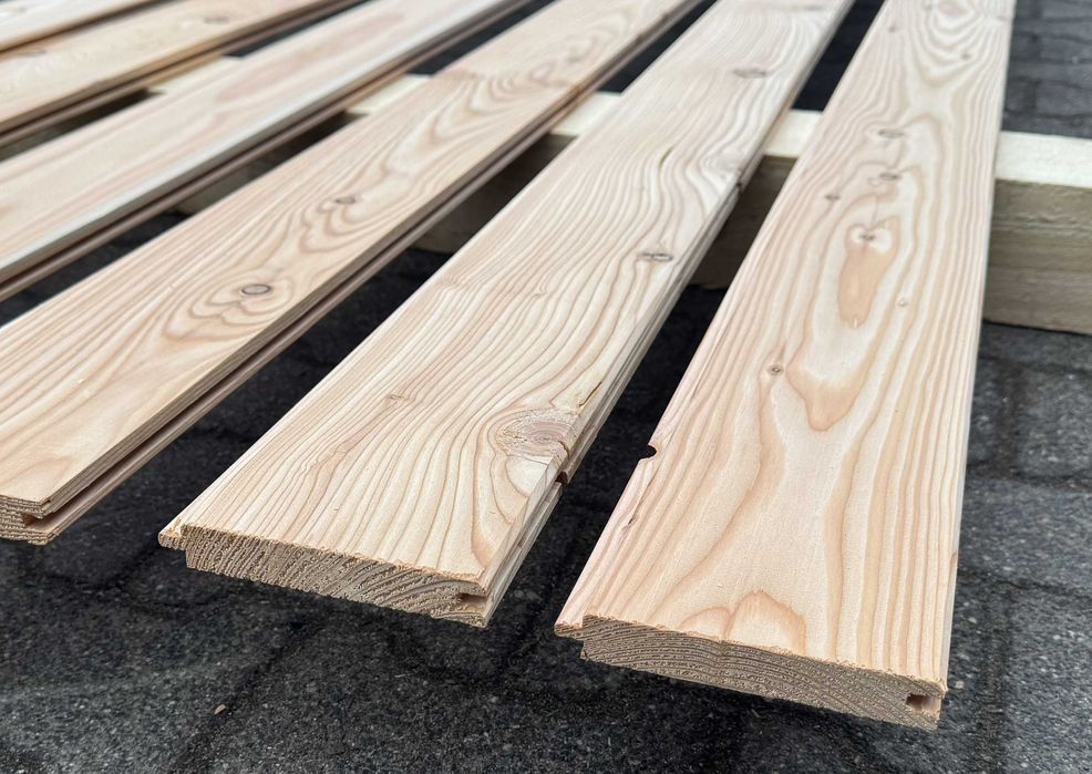 Podbitka, deska elewacyjna, boazeria MODRZEW 19x121x4000mm