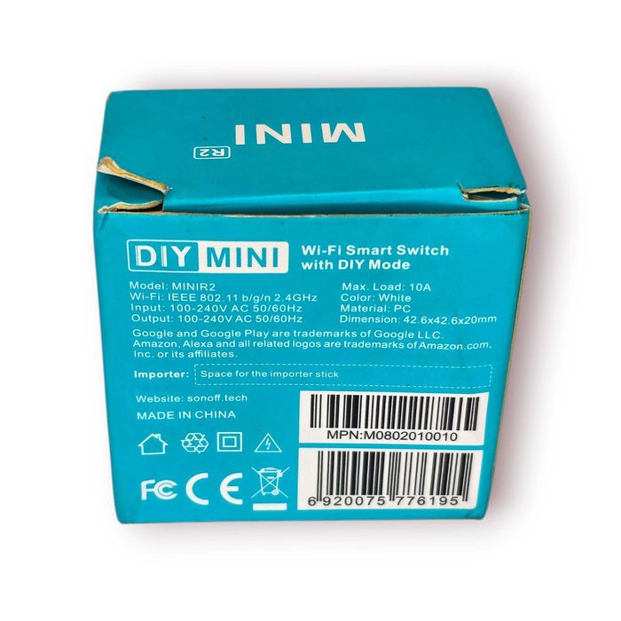 Sonoff MINI R2 – Interruptor Inteligente Wi-Fi Compatível Alexa/Google
