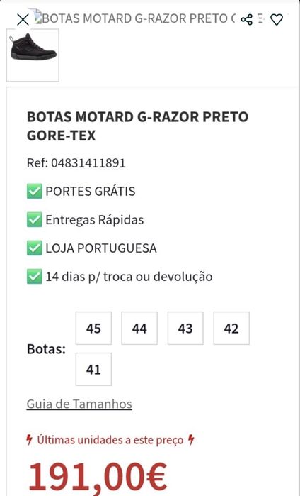 Botas para andar de mota