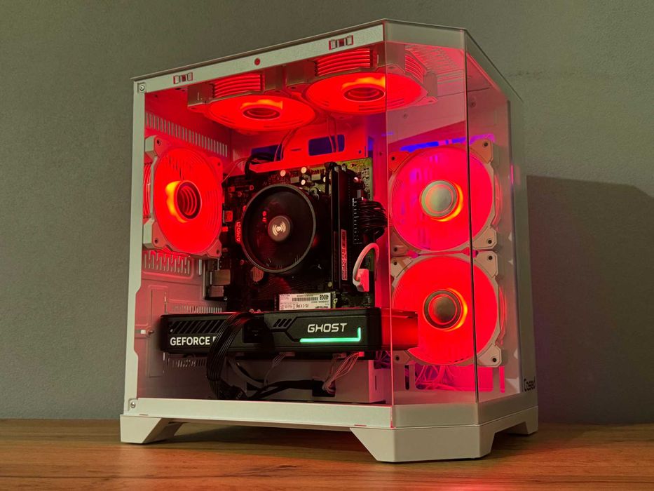 Biały Komputer RTX 5060 Ryzen 5 16GB RAM SSD Gamingowy do Gier FV23%