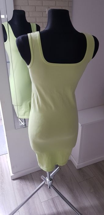 Sukienka tunika gatta limonkowa letnia na ramiączkach nowa bez metki S