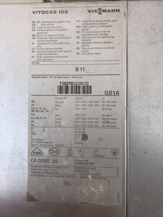 Kocioł gazowy Viessmann vitogas 100