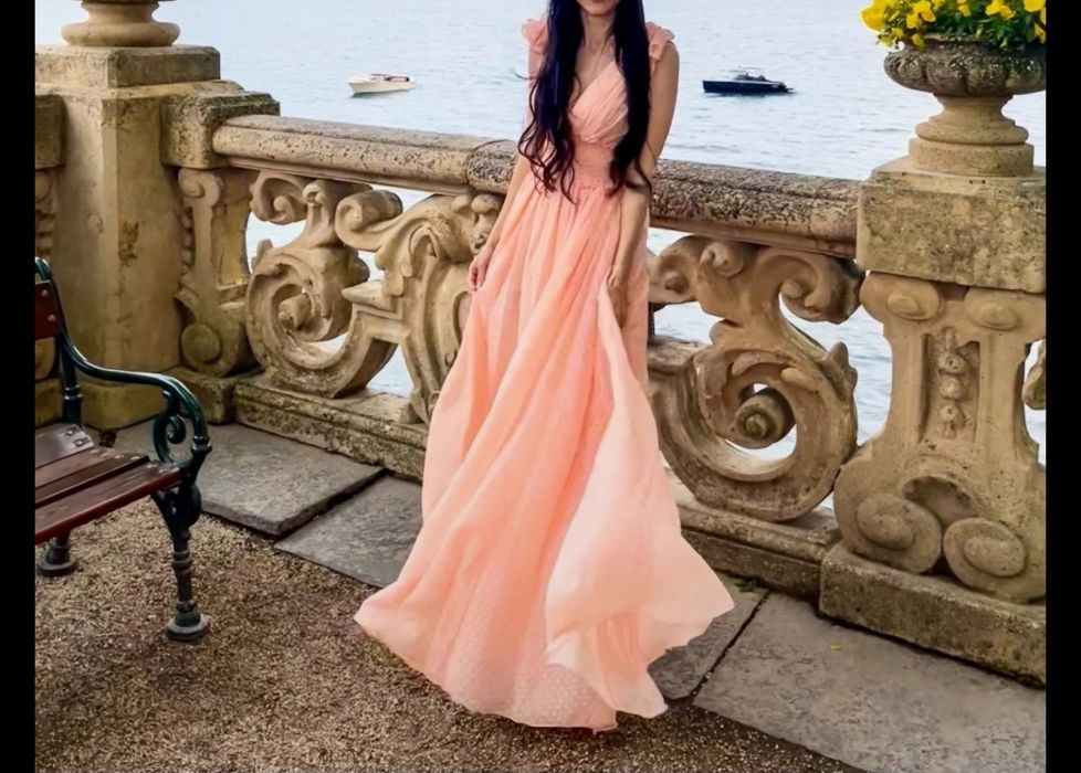 Efektowna sukienka suknia ślubna cywilny poprawiny maxi z usztywnianą,