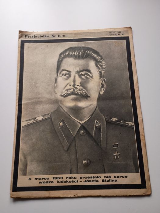 Przyjaciółka 04.1953 wydanie o śmierci Stalina, unikat.
