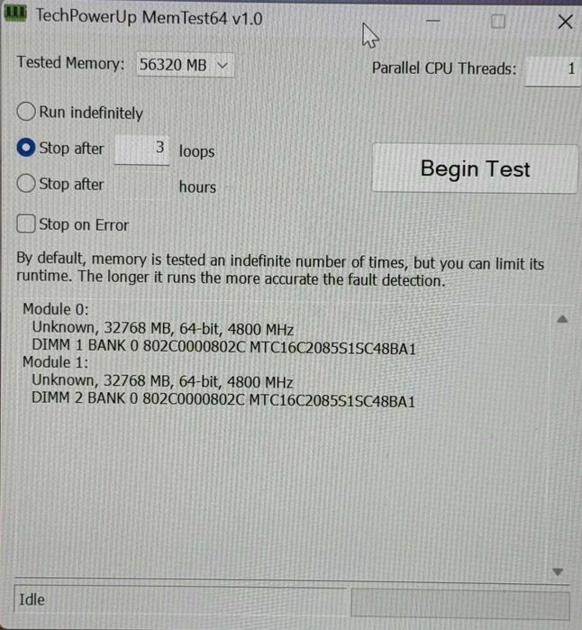 DDR5 Sodimm Micron 64GB (2x32GB) 4800MT/s 2Rx8 MTC16C2085S1SC48BA1