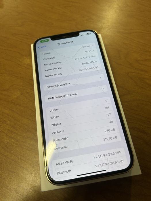 iPhone 12 Pro Max – 256 GB – Gold