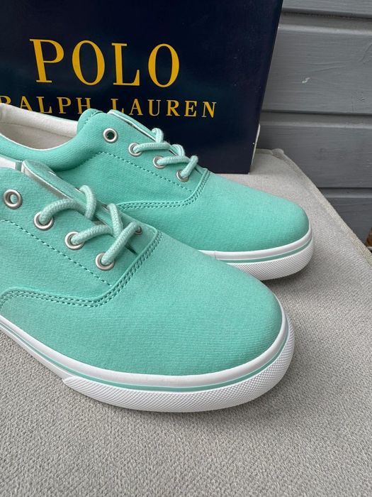 Nowe trampki materiałowe damskie POLO RALPH LAUREN turkusowe 39