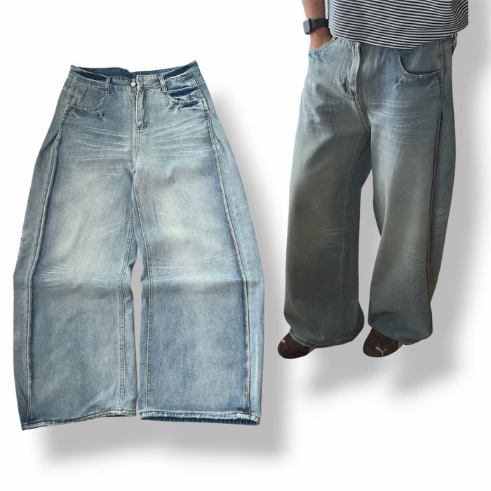 Baggy Balloon Fit Jeans berska Blue Широкі Джинси бершка Голубі Вошед SK8 Y2K Skater Loose Archive Opium Балун Фіт Беггі Бегги Джинсы jaded london