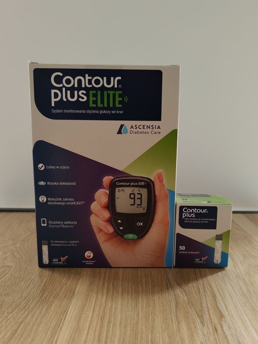 Contour plus Elite glukometr+paski