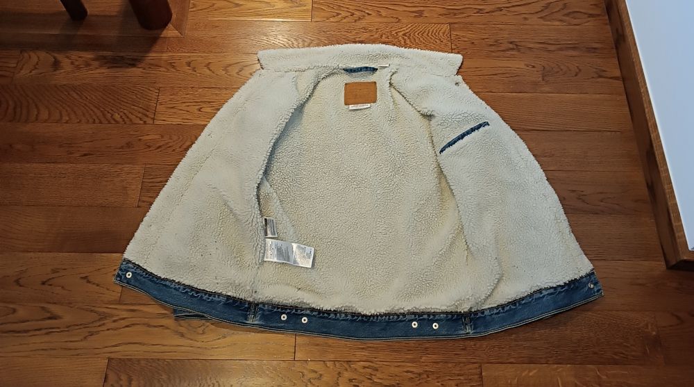 Kurtka Jeans Levi's Sherpa Ocieplana Miś Oryginalna Rozmiar S