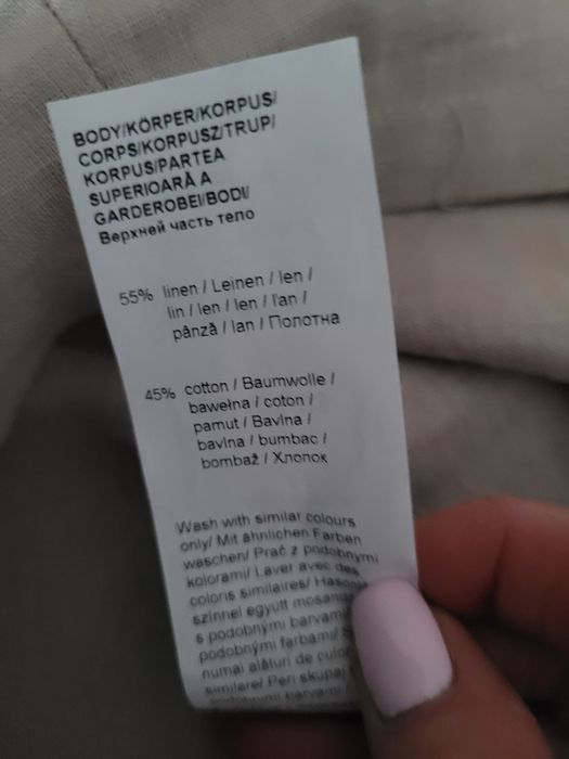Lniana sukienka beż 36