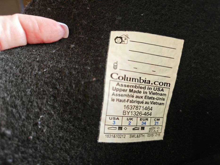 Детячи чоботи Columbia 34 розмір
