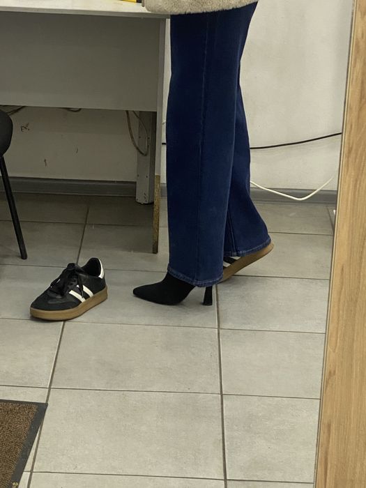 Ботфорти на шпильці замшеві