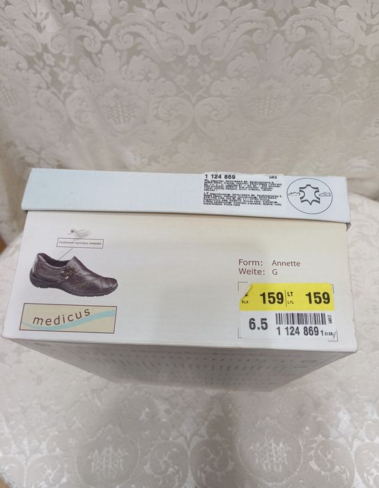 Brązowe nowe skórzane buty Medicus rozmiar 6,5 G (40)