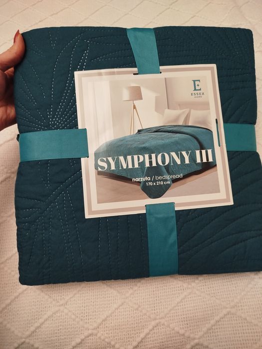 Nowa turkusowa narzuta na łóżko 170x210 kupiona w home&you