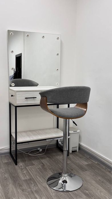 Барний стілець Montana Fabric Сірий, Горіх