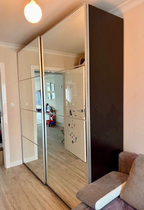 Szafa ikea PAX, 200x235, lustra, szuflady, półki, bardzo pojemna