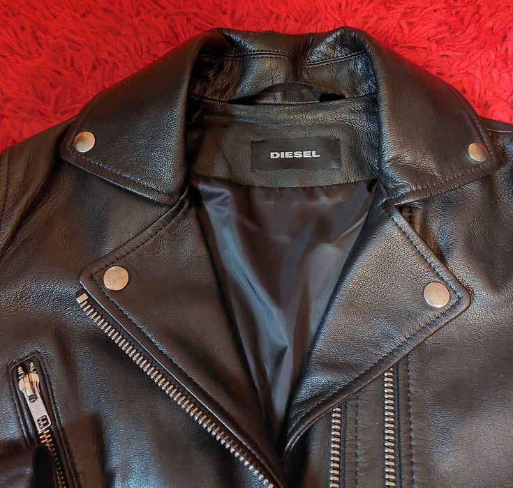 Diesel skórzana kurtka damska ramoneska