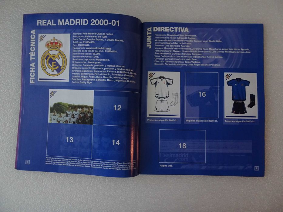 Caderneta de cromos de futebol Real Madrid - Panini (tem 61 cromos)