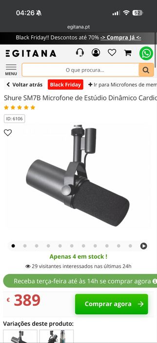 Microfone Shure SM7B