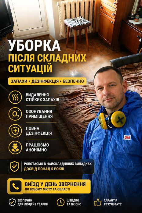 ‼️ТРУПНЫЙ ЗАПАХ‼️ Прибирання після Смерті Трупу Бомжів Дезінфекція