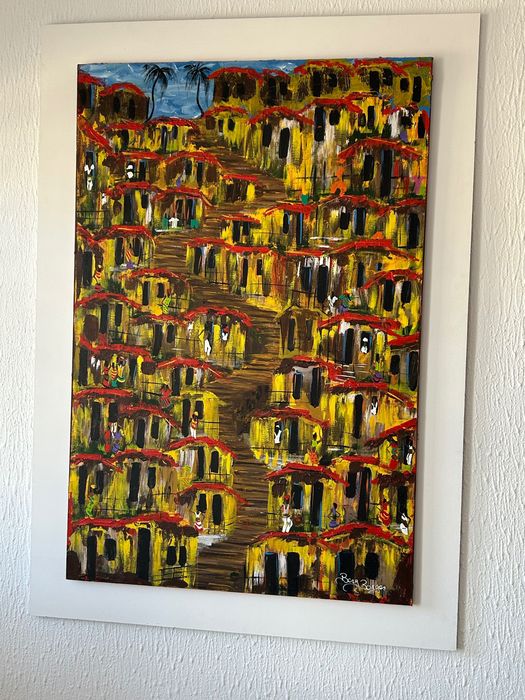 Quadro “Favela” pintado á mão (único)