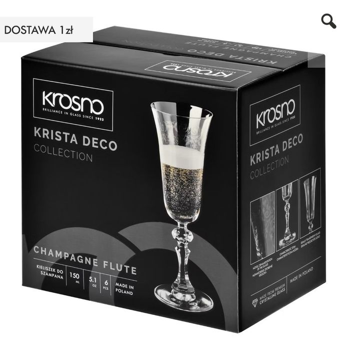 Kieliszki Krosno do szampana
