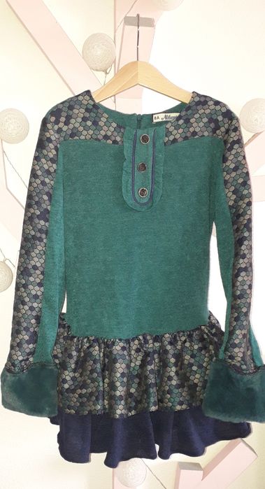 Vestido Verde e Azul