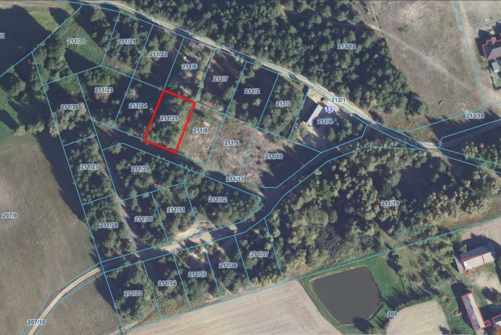 Działka 1000 m² w Będźmierowicach, gmina Czersk