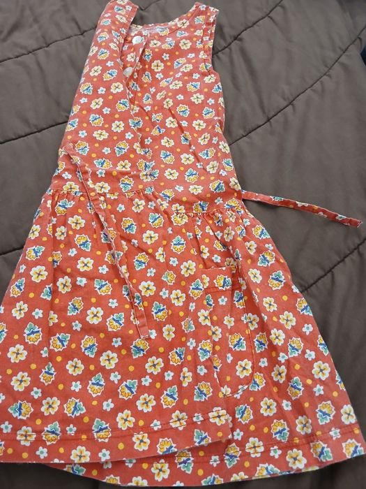 Vestido vermelho florido 4 anos
