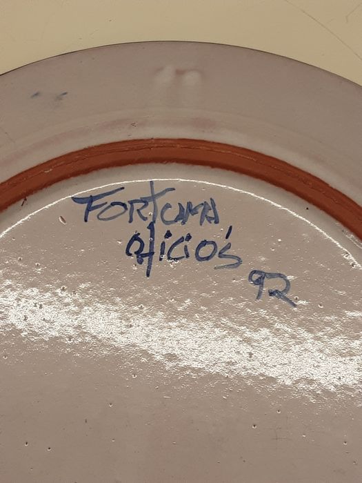 Prato da vila  de Palmela  assinado no tardoz  23 cm diâmetro
