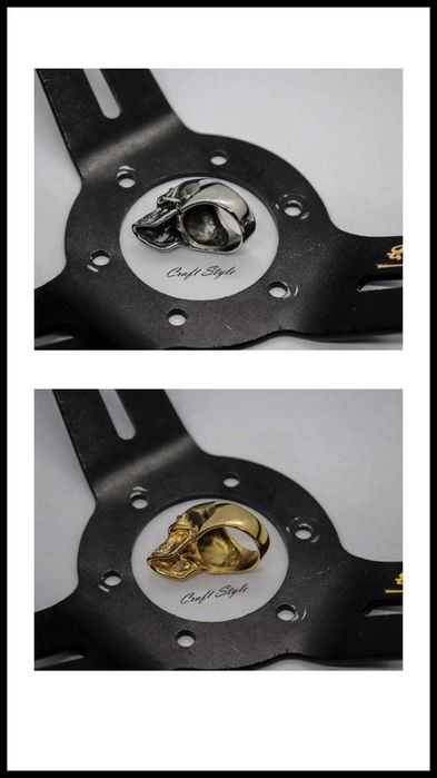 Anel Crânio de Caveira de Aço Inoxidável Masculino Nº10 (2 Cores)