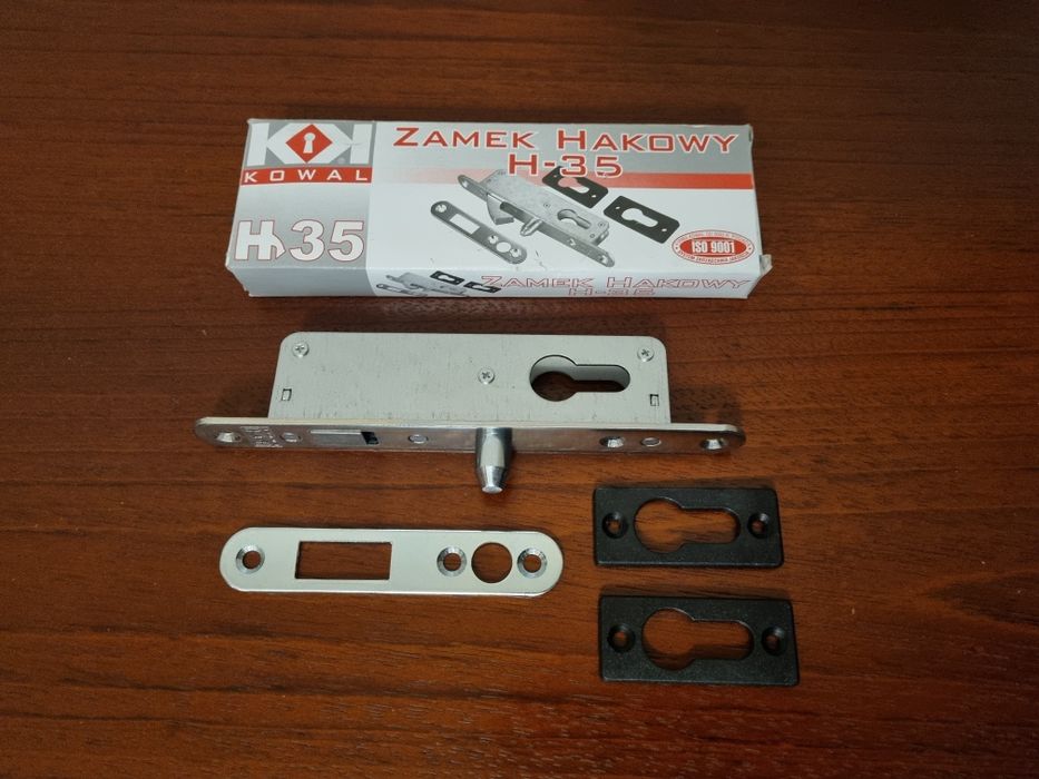 Zamek bramowy hakowy H-35 KOWAL Wkładka bębenkowa YALE 30/30 +3 klucze