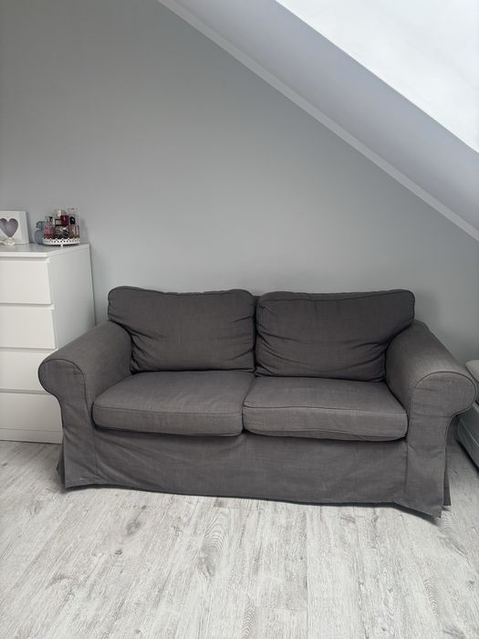 Kanapa dwu-osobowa szara ikea