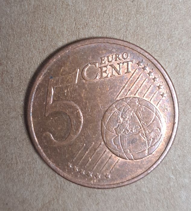 Moeda 5 centimos euro.