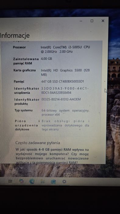 Laptop Lenovo używany