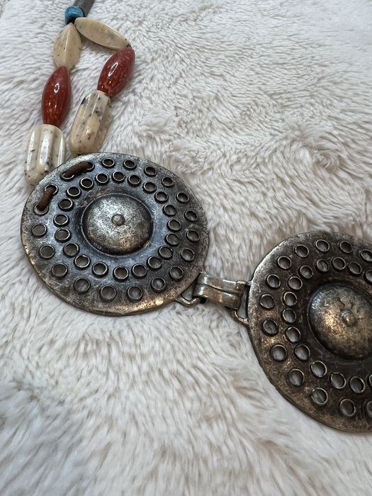 Pas pasek stary vintage ciężki boho retro etniczny lata 70s 80s 14
