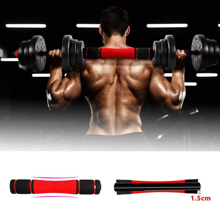 Halters, 2x10kg, 2 halters com barra de conexão, novo