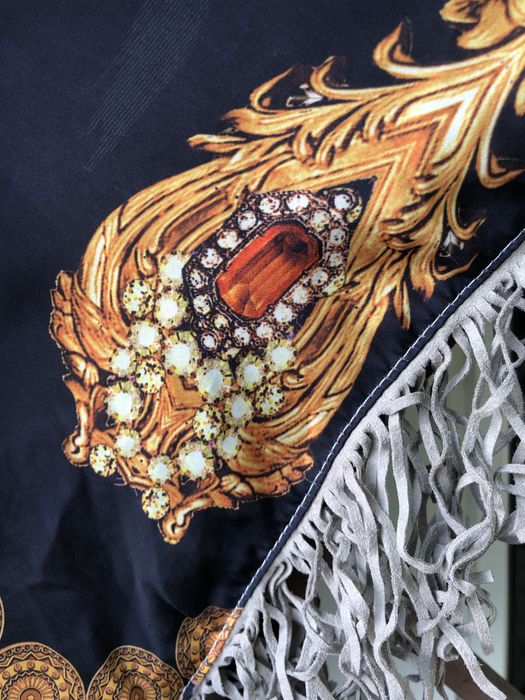 Duża dwustronna chusta szal orient etno boho russian panterka