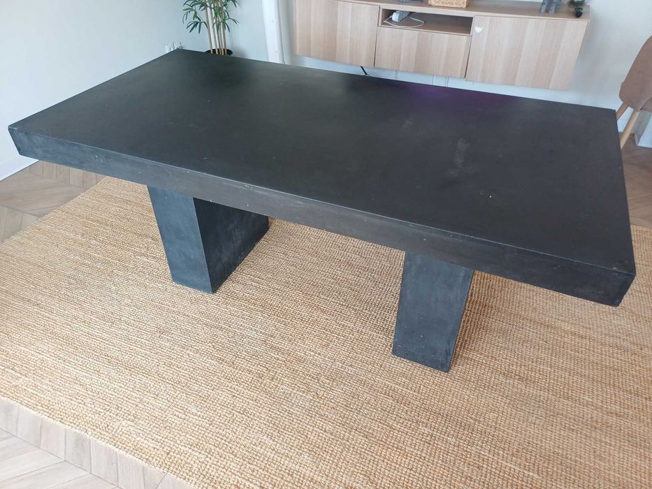 Mesa de Jantar Cinzenta Fibrocimento 90 x 200 cm
