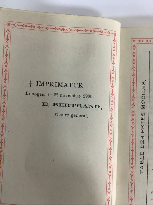 Missal antigo de 1900, Limoges