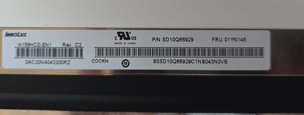 Lenovo ThinkPad P1 Gen 2 Matryca