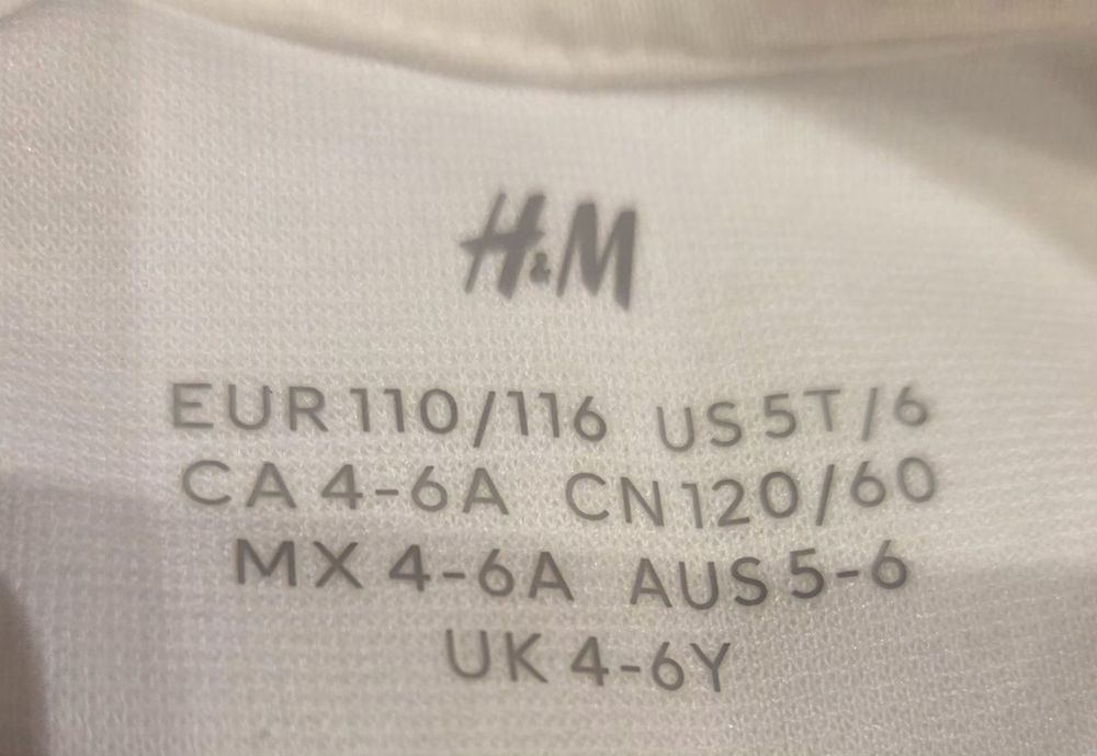 Sukienka H&M w rozm 110/116 ecru