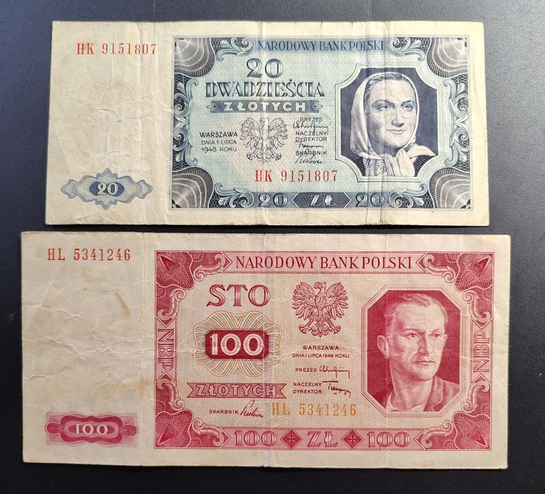 Zestaw banknotów 1948r.