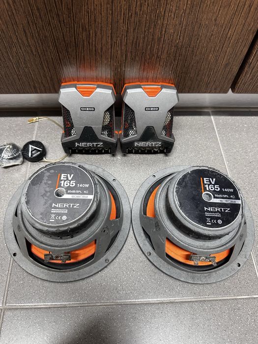 Sistema Hertz 2 Vias — 2x EV 165 + Tweeters + Crossovers
