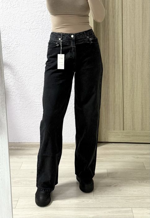 Джинси джинсы reserved 36,38,40,42  S M L XL wide leg straigt