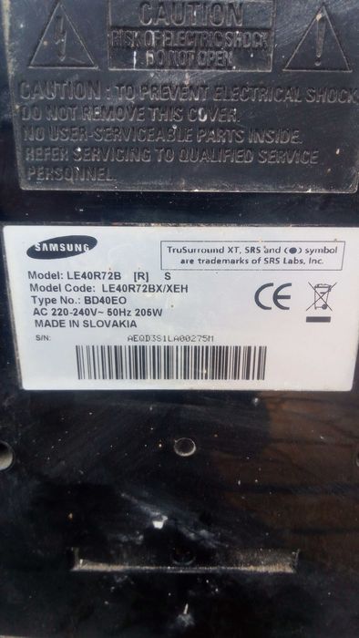 SAMSUNG LE40R72B. телевізор на запчастини.