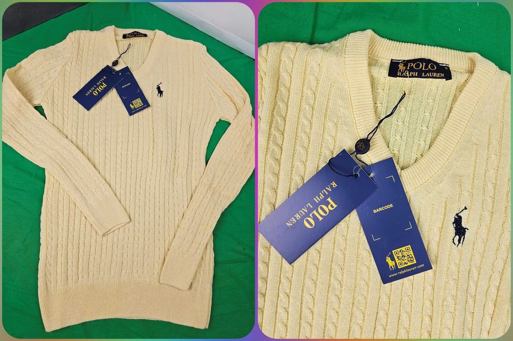 Sweter damski prążkowany tommy hilfiger ralph lauren nowy