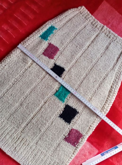 Spódnica z owczej wełny, ręcznie robiona Handmade